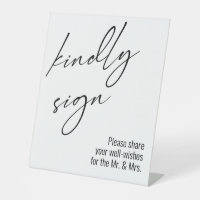 Contemporary Handwriting "Kindly Sign" Typography