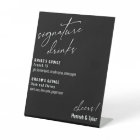 Contemporary Handwriting Signature Drinks Black