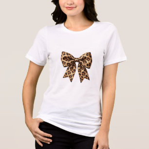Contemporary High-Fashion Leopard Stripe Ribbon Gr Tri-Blend Shirt