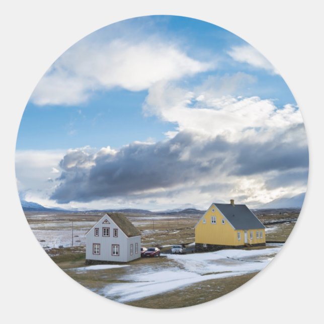 Contemporary Houses Classic Round Sticker (Front)