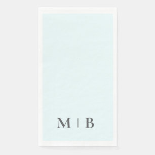 Contemporary Icy Blue Wedding Napkin