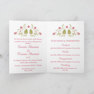 Contemporary Indian Wedding Invitation with Ganesh
