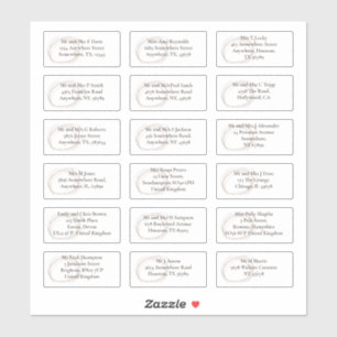 Contemporary Individual Guest Name Addresses