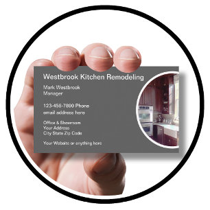 Contemporary Kitchen And Bath Remodeling Business Card