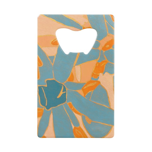 Contemporary Leaf Design in Peach Bottleopener (Front)