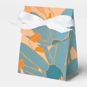 Contemporary Leaf Design in Peach Favour Box