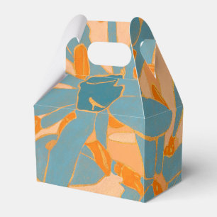 Contemporary Leaf Design in Peach Favour Box