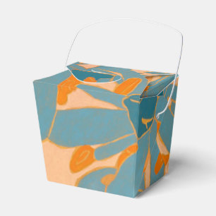 Contemporary Leaf Design in Peach  Favour Box
