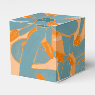 Contemporary Leaf Design in Peach Favour Box
