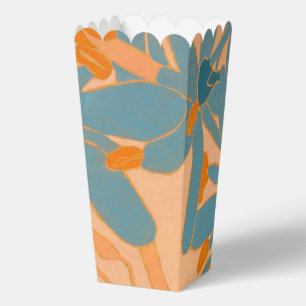 Contemporary Leaf Design in Peach  Favour Box