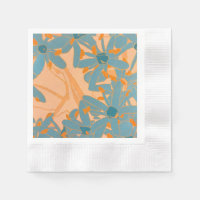 Contemporary Leaf Design in Peach