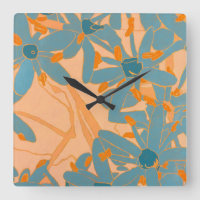 Contemporary Leaf Design in Peach
