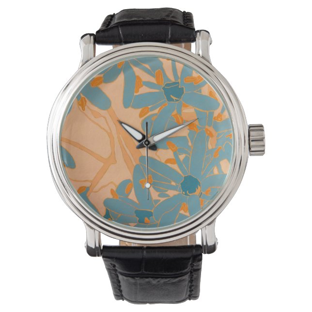 Contemporary Leaf Design in Peach  Watch (Front)