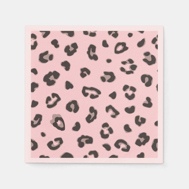 Contemporary Leopard Print Paper Napkin (Front)