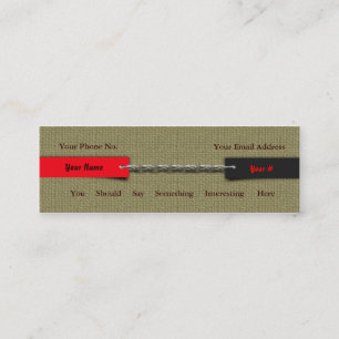 Contemporary Linen Chain Profile Card