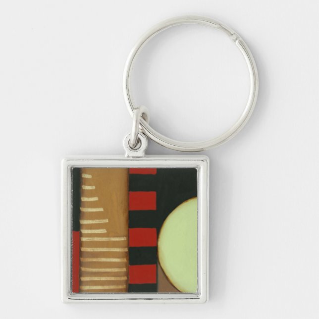 Contemporary Loft Style Panelled Painting Key Ring (Front)