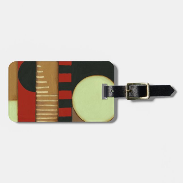 Contemporary Loft Style Panelled Painting Luggage Tag (Front Horizontal)