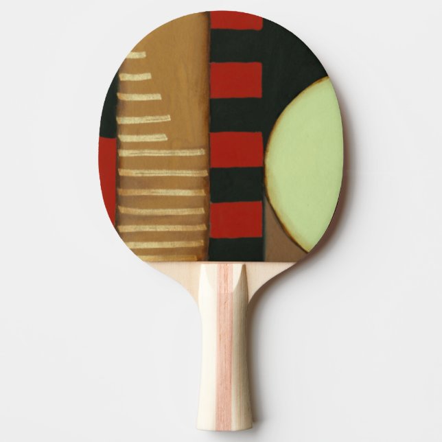 Contemporary Loft Style Panelled Painting Ping Pong Paddle (Front)
