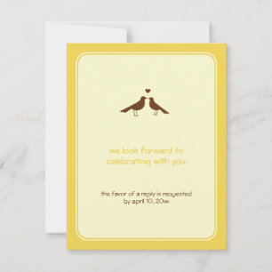 Contemporary love birds yellow wedding response