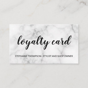 Contemporary Makeup Artist Marble Loyalty Card