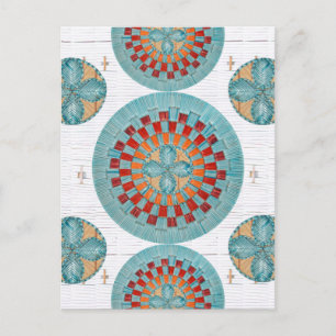 Contemporary Mi'kmaq Quill Inspired Postcard