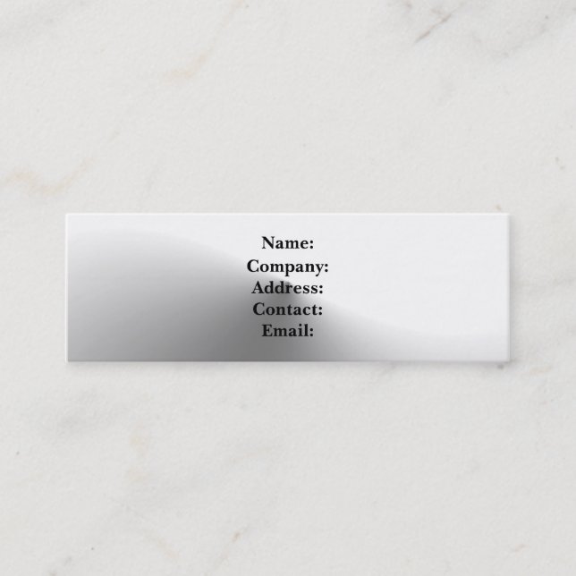 Contemporary Mini Business Card (Front)