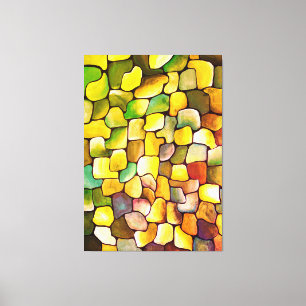 Contemporary  Minimalism Artdeco Green Pattern Canvas Print