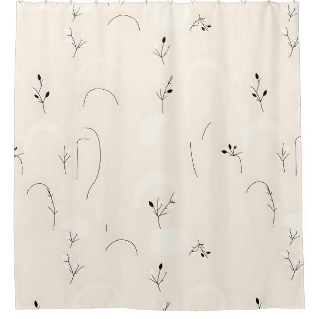 Contemporary Minimalist Shower Curtain (Front)