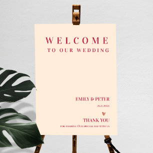  Contemporary  Minimalist welcome To Our Wedding Poster