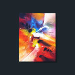 Contemporary Modern Abstract Expressionist Style Canvas Print<br><div class="desc">Contemporary Colourful Modern Abstract Expressionist Style Painting Red Yellow Green Blue Purple Stretched Canvas Print by Serdar Hizli.</div>