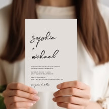 Contemporary Modern Black And White Wedding