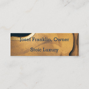 Contemporary Modern Gold and Navy Skinny Calling Card