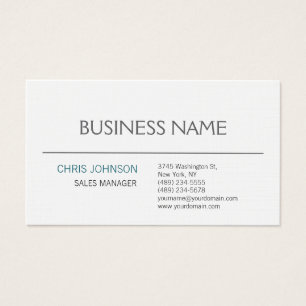 Contemporary Modern Minimalist Plain Profile Card