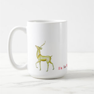 Contemporary Modern Minimalist Reindeer  Coffee Mug