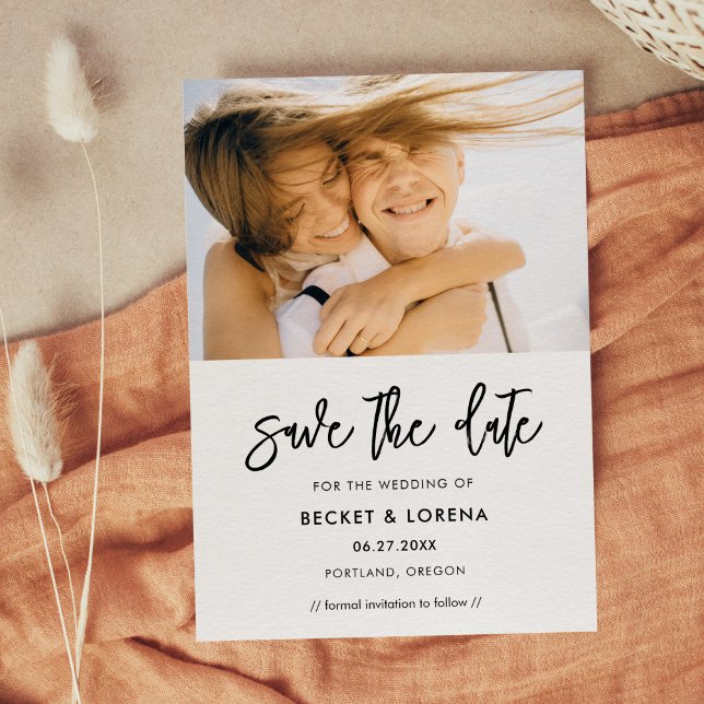 Contemporary modern photo save the date (Creator Uploaded)