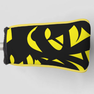 Contemporary Modern Yellow / Black  Golf Head Cover