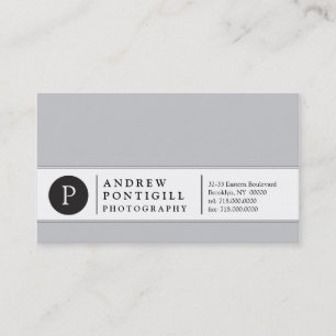 Contemporary Monogram Business Card