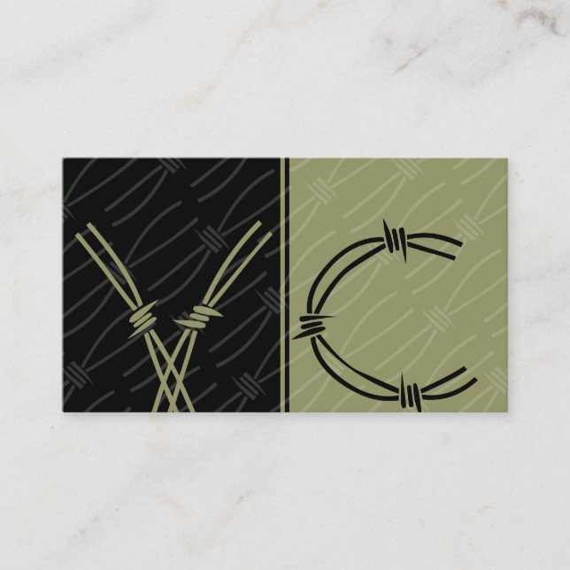 Contemporary  Monogram Business Cards (Front)