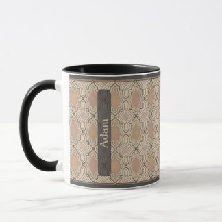 Contemporary Moroccan Inspired Monogram Coffee Mug