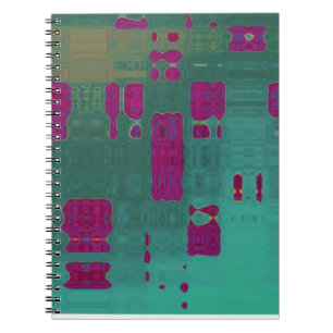 Contemporary MVB Abstract Blue Purple Notebook