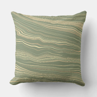 Contemporary Olive Green with Linen Pattern Cushion