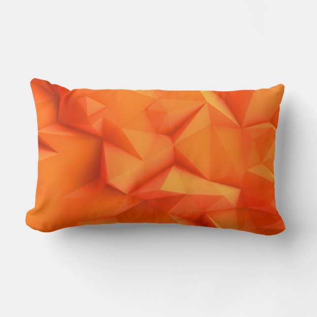 contemporary orange design lumbar cushion (Front)
