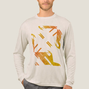 Contemporary Orange Southwest Art Look Abstract Tri-Blend Shirt
