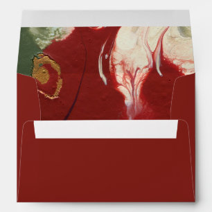 Contemporary Painted Abstract Holiday Pattern Envelope