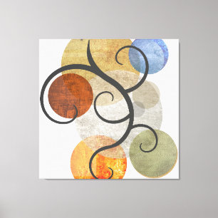 Contemporary Patterned Circles Canvas Print