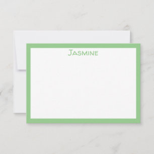 Contemporary Personalised Flat Note Card