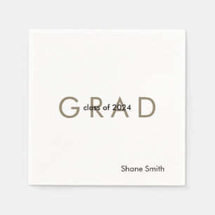 Contemporary Personalised Graduation Paper Napkin
