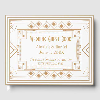 Contemporary Personalized Wedding Guest Book