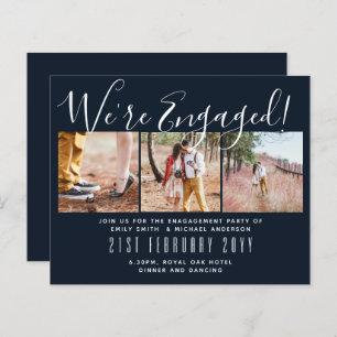 Contemporary PHOTO Engagement Party Invitations