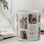 Contemporary Photo Grid Will You Be My Bridesmaid? Coffee Mug<br><div class="desc">Ask your girls to be your bridesmaid with this contemporary photo grid 'Will you be my Bridesmaid? keepsake Coffee Mug. Design features 11 photographs of your choice. Simply customise text so it is unique to you. The cute little heart can be changed to any colour by clicking on the 'customise...</div>